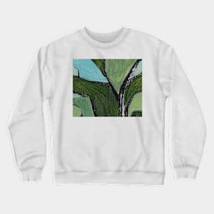 Green Cyan Abstract Art Crewneck Sweatshirt